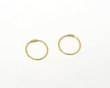 K18ゴールド パイプフープピアス