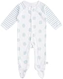リトルジラフ ベビー肌着 ドットコレクション 足つきフーティ 3-6m (ブルー) lg1019-01 【正規代理店輸入】