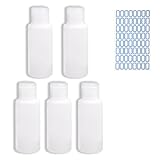 KASELIN ミニボトル 旅行 トラベルボトル 詰め替え PE 小分け ミニ プラスチック 30ml 5本セット 小さい ミニ 半透明 液体 (詰め替え シャンプー・リンス対応)化粧品 保存 詰め替え 旅行 出張 お出かけ トラベル 漏れない 液体 プラスチック