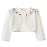 Snone 子供用 ガールズ　女の子　ボレロ カーディガン　レース　キッズ 羽織　薄手 子供服 ボレロ 綿 発表会 結婚式入園式パーティー 披露宴 コンサート 演奏会 パーティ 誕生会