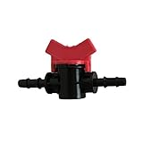 樹脂製ボールバルブ同径タイプ(タケノコ先端8mm以下、プラスチック(POM) 製、型番AQTK8-8)