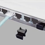 電材堂 RJ45プラグ用ダストカバー ブラック 100個入り RJ45-DC1D