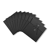 「WYVERN AUDIO」CD クラフト紙製 坪量:250g/m2 紙ジャケット ハトメ紐付き サイズ：13x13cm (20枚, ブラック)