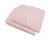 Portable Mini Crib Fitted Mattress Crib Sheet 38 x 24x 5 - 2 Pack (Pink) [並行輸入品]