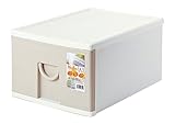 サンコープラスチック 小物収納 マイボックス 幅35.5×奥48×高23cm ホワイトベージュ