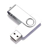 USBメモリ ホワイト 32GB USB2.0 USB キャップレス フラッシュメモリ 回転式 おしゃれ コンパクト