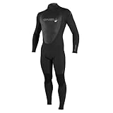 O'Neill Men's Epic 4/3mm バックジップ　フルウェットスーツ (Black/Black/Black, X-Large)