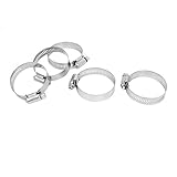 uxcell ホースバンド ホースクランプ ウォームギアホース ホースクランプクリップ ホースパイプクランプ 5個入り