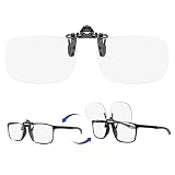 [NEGISU] 老眼鏡 クリップ式 跳ね上げ式 ブルーライトカット 前掛け老眼鏡リーディンググラス メガネの上から 軽量 コンパクト ユニセックス クリップアップ クリップオン シニアグラス 青色光カット携帯便利 母の日 父の日 ケース付き009