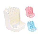 兎 チモシー入れ モルモットフード デグー 餌 ウサギ 牧草入れ 餌入れ チモシーポット 牧草フィーダー うさぎ フード入れ えさ入れ フードボウル (ホワイト, ストッパータイプ)