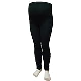 ネトゥル 7分丈レギンスくしゅくしゅレッグウオーマー付き M-L ブラック 3810