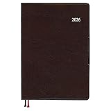 ダイゴー 手帳 2026 スケジュール帳 アポイント ウィークリー レフト A6 ブラウン E8433 2025年 12月始まり