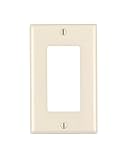 Leviton 80401-T 1-Gang, Decora/GFCI Device Wallplate, Standard Size, Thermoset, Device Mount, Light 