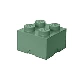 Room Copenhagen レゴ ブリック 4ツマミ 積み重ね可能 収納ボックス 5.7リットル サンドグリーン 40031747