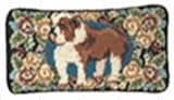 123 Creations C500EG-3.5x7 in. Floral Bulldog Petit-point Eyeglass Holder