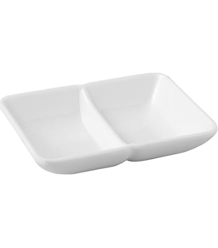 Amazon | レトロ 醤油皿・薬味皿（天塩皿） 四客 | ノーブランド品