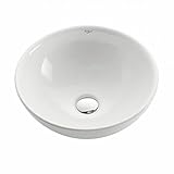 Kraus KCV-141 White Round Ceramic Bathroom Sink by Kraus
