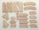 木のおもちゃ　だいわ　カーブ色々セット（19個セット）　汽車レールセット