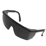 uxcell ゴーグル　ブラック　138mmフレーム幅　透明レンズ　プラスチック製　安全保護