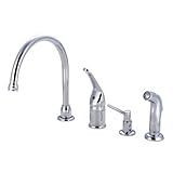 Kingston Brass KB821K1 Single Handle Kitchen Faucet with Soap Dispenser
