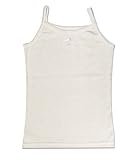 【日本製】女児オーガニックキャミソール（リボン・ボタン付） (120)