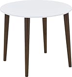 ミキモク ダイニングテーブル サライ ホワイト ブラウン 85cm DT-85398PUW L-0398TBR 【2梱包】