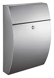 Qualarc WF-0906A Glacial Elliptical Stainless Steel Locking Wall Mount Mailbox, Silver [並行輸入品]