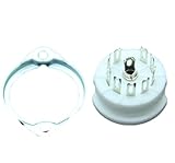 真空管 ソケット セラミック 9ピン 12ax7 12au7 (8個, シルバー)