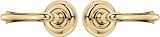 Rockwell IALBRB1410001 Premium Solid Brass Bourne Privacy Lever Set, Brass Finish by Rockwell