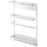 マグネットラック 冷蔵庫サイドラック タワー 磁石 キッチンペーパーホルダー キッチン小物 ホワイト