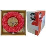 ElectroExperts Fire Alarm / Security Cable, Red, 16/2 (16 AWG 2 Conductor), Solid, FPLR, Spool, 1000