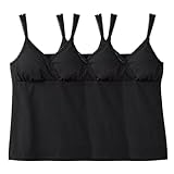 [ベルメゾン] マタニティ ブラキャミソール 3枚セット レース付き 産後 ブラック S