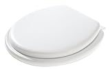 Standard Soft Toilet Seat with Plastic Hinges, Desert White by Ginsey