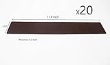 BTMB 1.57 X 11.8 inch Heavy Dutyフェルトシートフェルトの家具パッドHardwood床保護ダークブラウン20パック