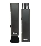 キヨスケ キボブラ キーボード すきま ブラシ クリーナー コンパクト 2WAY 収納タイプ ウォッシャブル 除電ブラシ 帯電防止繊維 ブラック