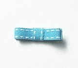 Baby Deer Clips　ヘアクリップ for ベビー　ステッチリボン (ターコイズ)