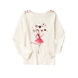 ジンボリー GYMBOREE/ ラブガールティ ホワイト トップス長袖Tシャツ 5歳【並行輸入】