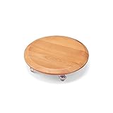 キャスター付きプランターテーブル　　ナチュラル　タイプ:円