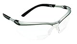 3M BX 11375-00000-20 Clear Silver Polycarbonate Standard Safety Glasses - 99.9 % UV Protection - Hal