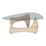 不二貿易 ガラスセンターテーブル ルーク ホワイトオーク FUJI-96141