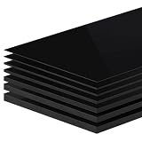 TIHONORI 2枚セット 黒色PP板 2mm 硬質プラスチックシート DIY 工作 模型用 ポリプロピレン樹脂素材,10×10cm