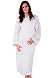 Daylee Naturalsワッフル着物ダイヤモンドパターンBathrobe Large/One Size ホワイト