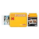 コダック KODAK Mini 3 レトロ 4PASS ポータブルフォトプリンター(7.6cmx7.6cm)+プリンター本体8枚入り+30枚バンドル、イエロー