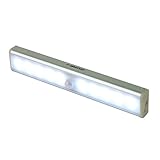 10 LED Motion Sensor Light ,MORECOO LED Step Light Under Cabinet Light USB Rechargeable with Stick-o