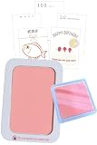 whipwhip 【何度も押せる】 手形スタンプ パッド 赤ちゃん 汚れない 手形足形 命名書 100日祝い インク (パッド付きピンクL)