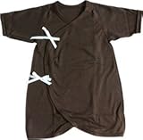 ぬくいと使用 ベビー肌着 あったか 長肌着 50-60cm ブラウン