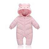 Kayiyasu カイヤス ベビーロンパース キッズジャンプスーツ ベビーダウンコート 子どもダウンジャケット 子供用つなぎ 新生児用カバーオール オーバーオール 耳付きフード 021-tianz-1