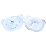 出産祝い ベビー用品 新生児 赤ちゃん用の枕 枕頭の形が良くなる 定番のドーナツ枕 ベビーまくら 枕 快適 柔らかい 眠るに優れる 0－1歳（ブルー）