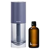 アットアロマ ディフューザー ソロ (グレー) ＆ ピエゾ アロマオイル セット (S04 リラックス & ビューティー / 100ml) ラベンダー カモミール/噴霧式 / @aroma