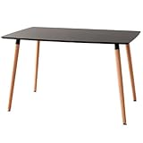 EDIFICE ダイニングテーブル（120×80cm）ブラック　　　　　　 　　　　【イームズチェアに相性抜群】【イームズテイスト】【ダイニングテーブル】【dining table】【通販】【デスク】【机】【カフェテーブル】【木製】【セブン